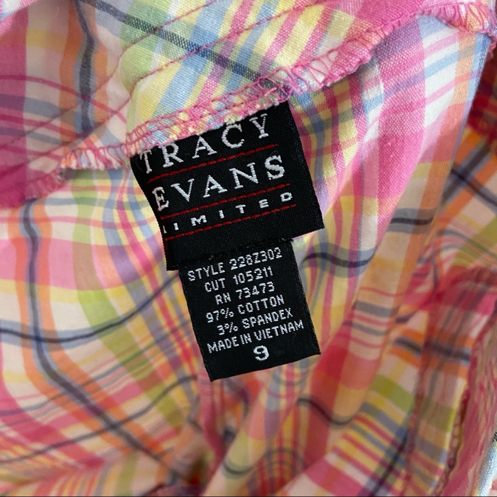 Tracy Evans Plaid Capri pant size 9 - Picture 5 of 7